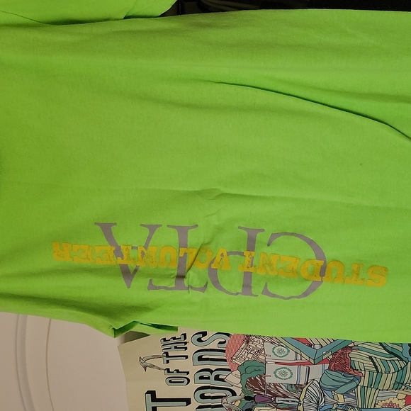 Neon Lime Green Port and Company CPTA Volunteer Shirt - Picture 4 of 8